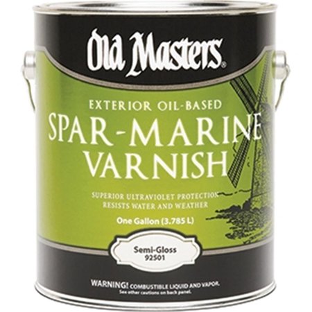OLD MASTERS OLD MASTERS 92501 Semi Gloss Spar Marine Varnish - 1 Gallon 86348925014